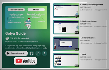 Gólya Guide segítő videók